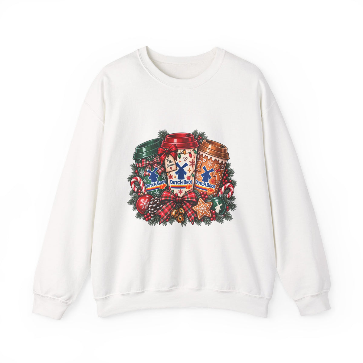Holiday DB Cups Crewneck Sweatshirt — Festive Christmas Baking Graphic