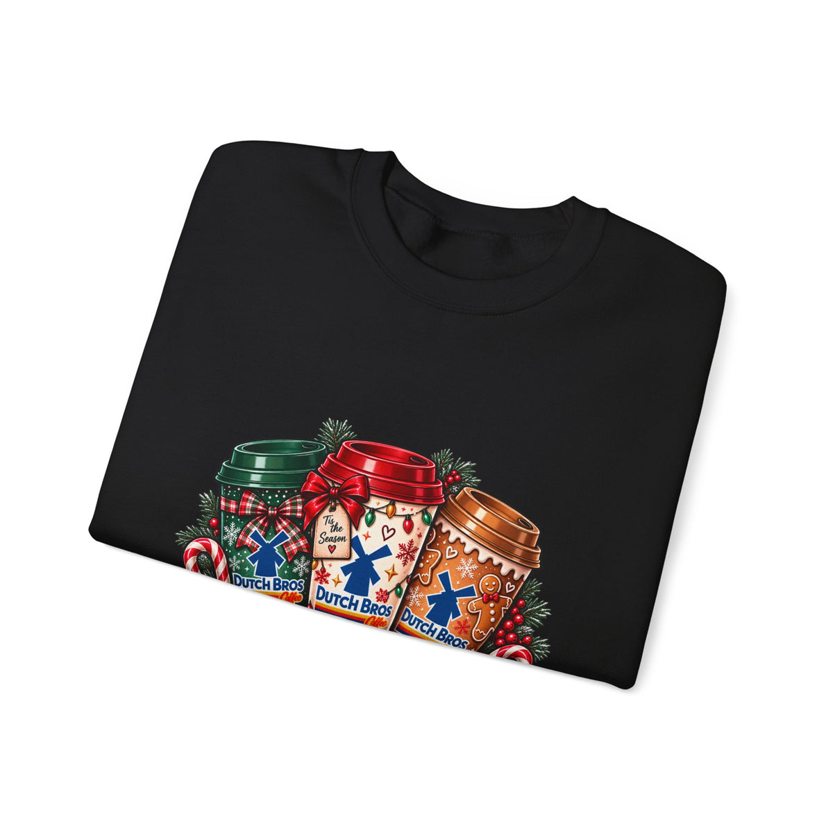 Holiday DB Cups Crewneck Sweatshirt — Festive Christmas Baking Graphic