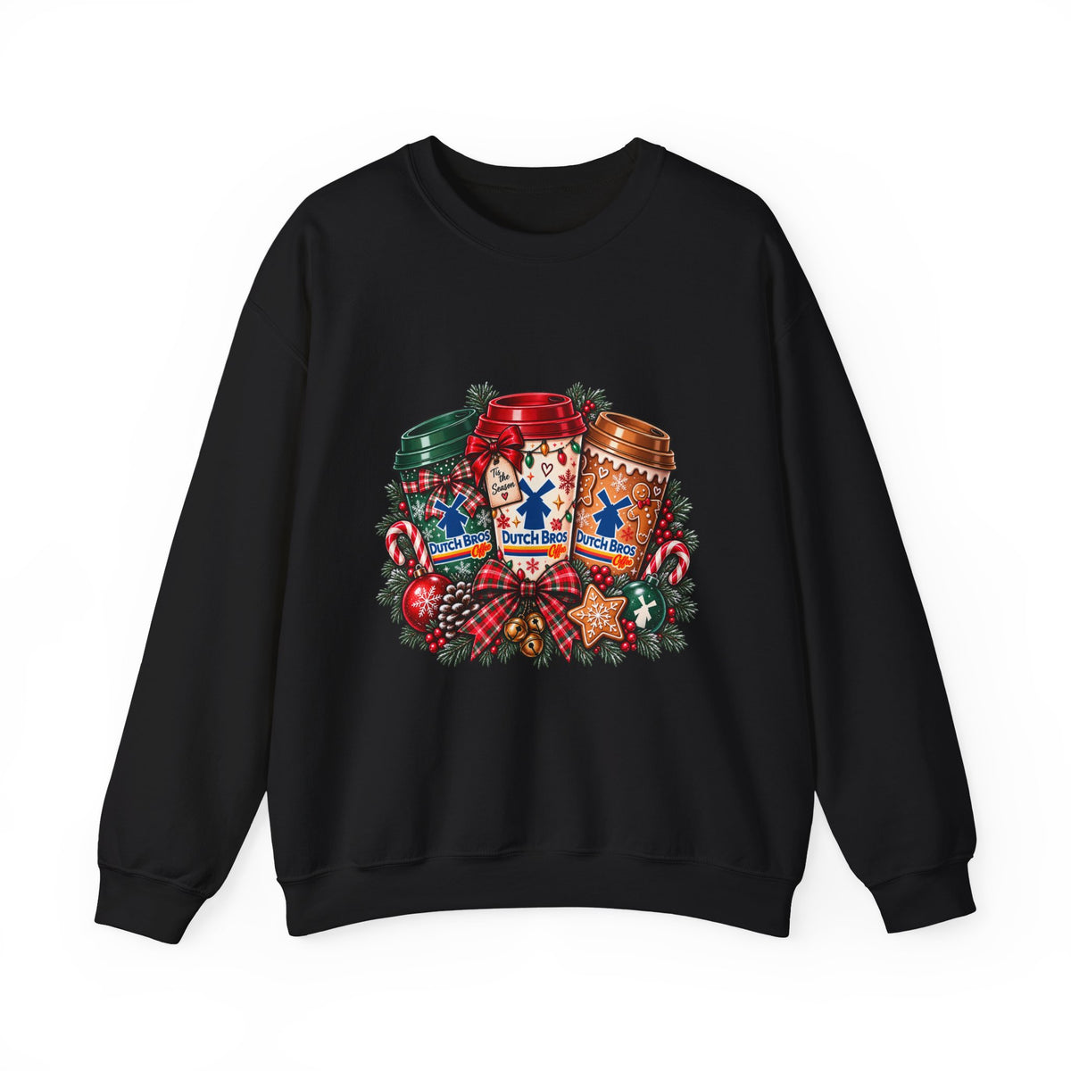 Holiday DB Cups Crewneck Sweatshirt — Festive Christmas Baking Graphic