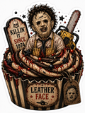 Leatherface Cupcake Sticker