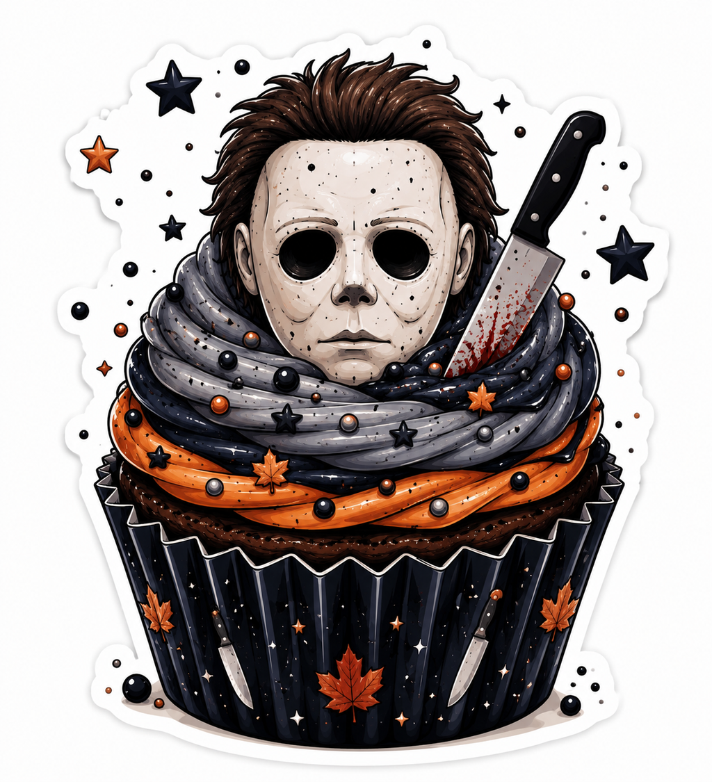 Michael Myers Cupcake Sticker