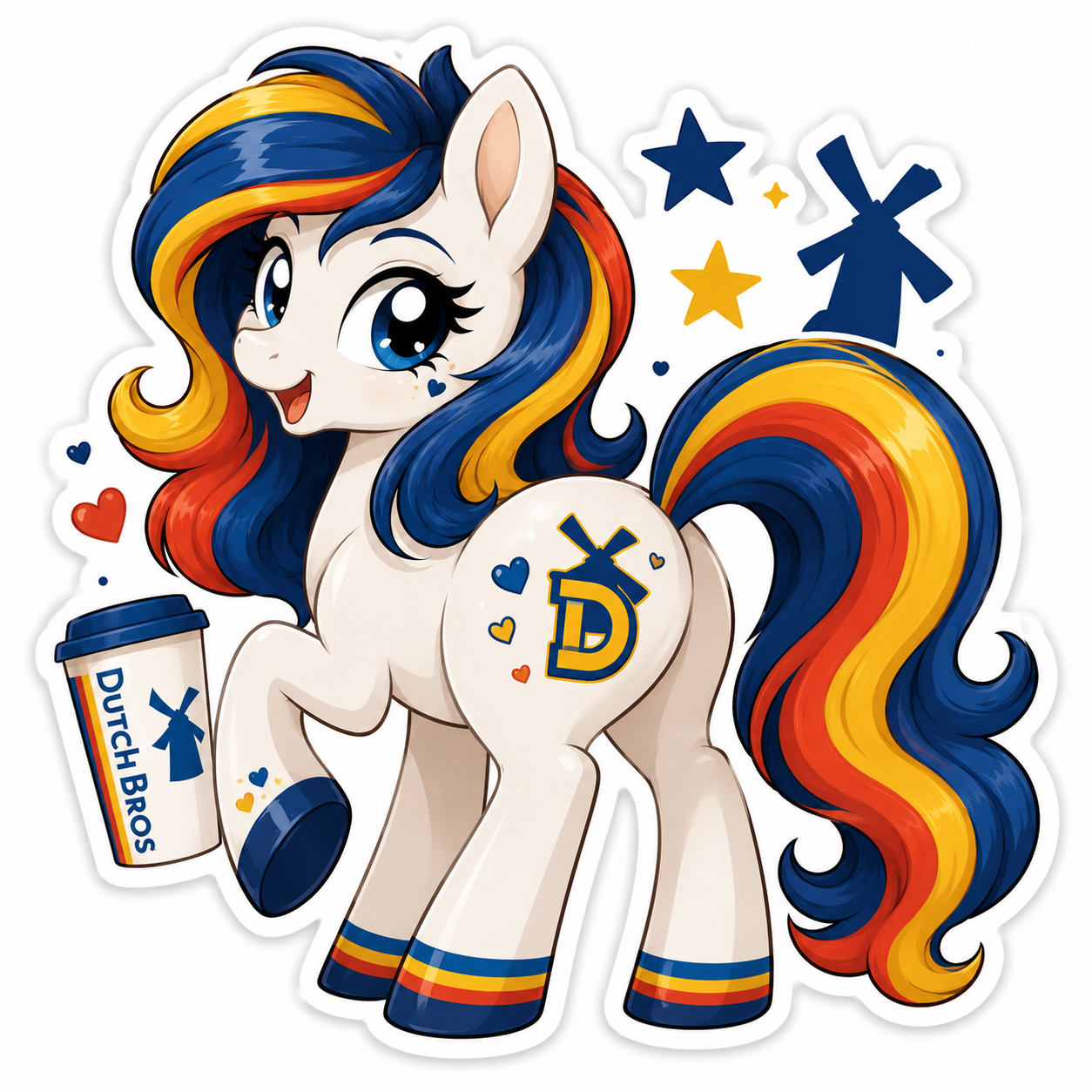 Dutch Bros Pony Sticker