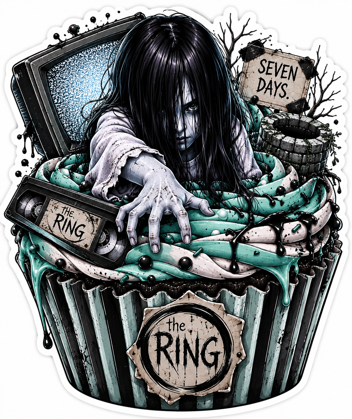 The Ring Cupcake Sticker