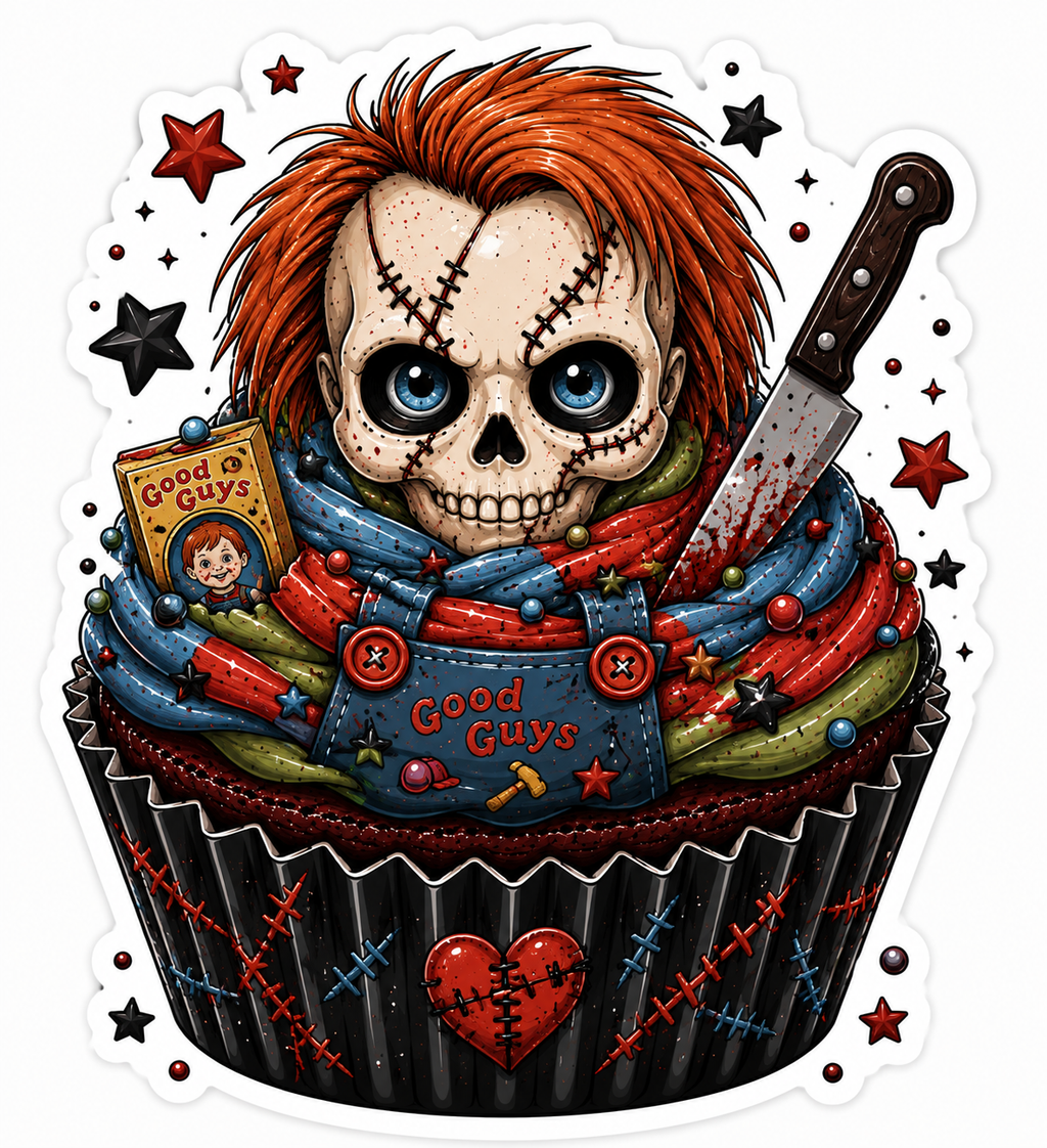 Chucky Cupcake Sticker