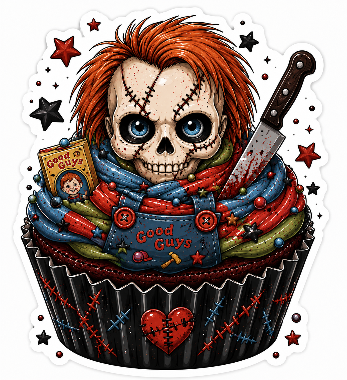 Chucky Cupcake Sticker
