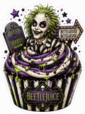 Beetlejuice Cupcake Sticker