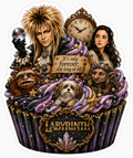 Labyrinth Cupcake Sticker
