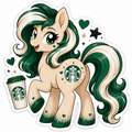 Starbucks Pony Sticker