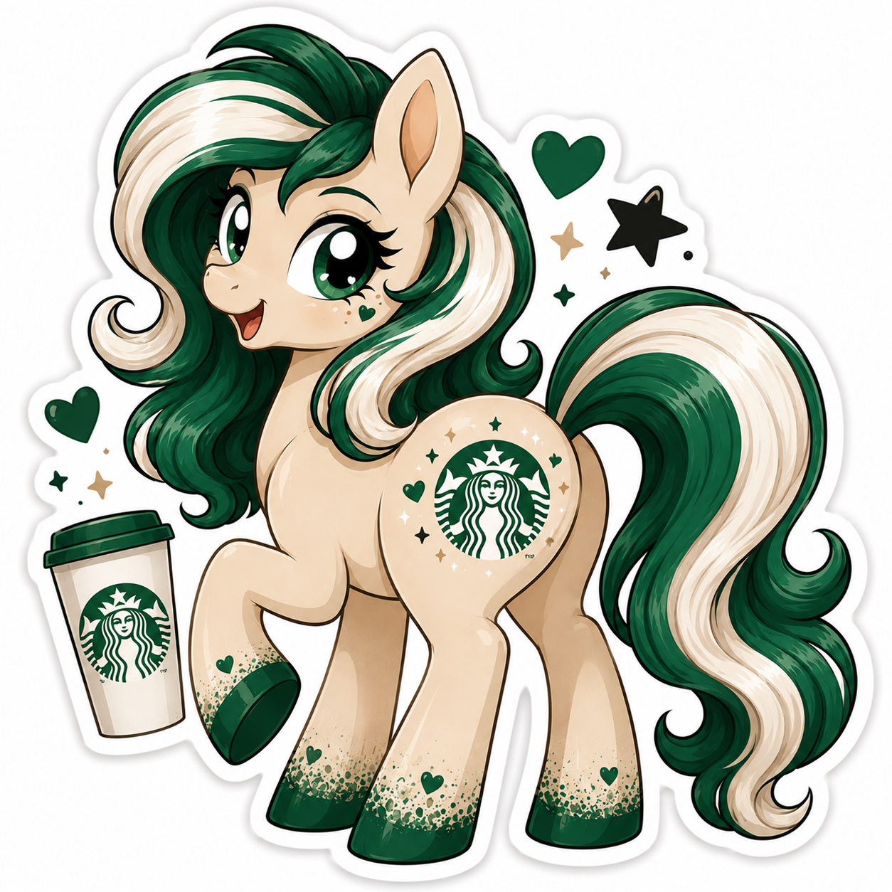 Starbucks Pony Sticker