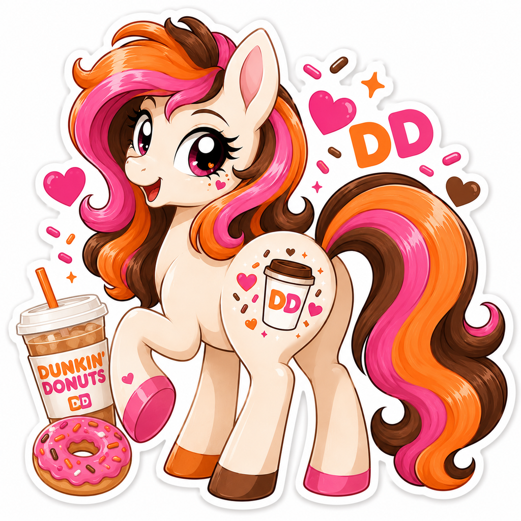 Dunkin' Donuts Pony Sticker