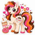 Dunkin' Donuts Pony Sticker