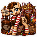More Chocolate, Please! | Augustus Gloop Pony Vinyl Sticker