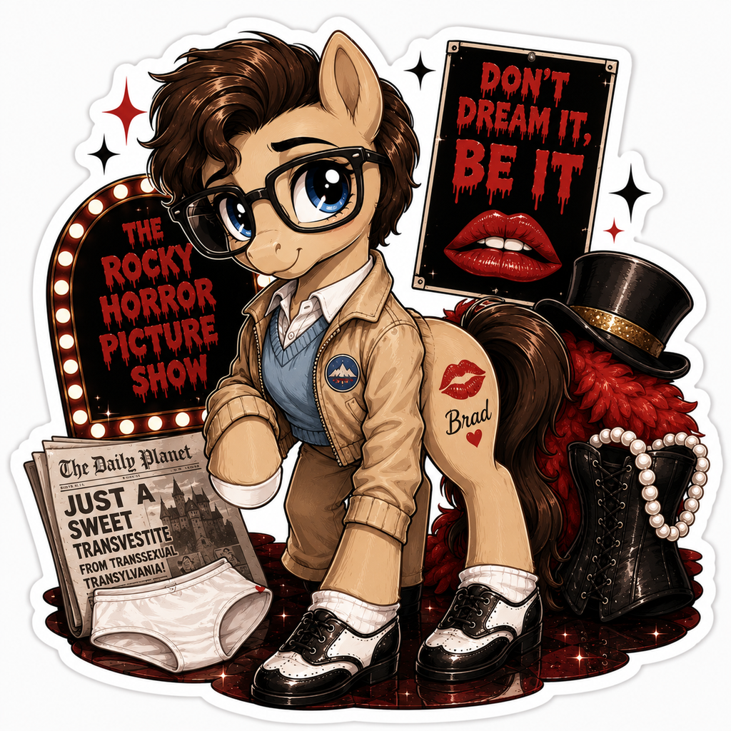 Just a Sweet Transvestite's Biggest Fan | Brad Pony Vinyl Sticker
