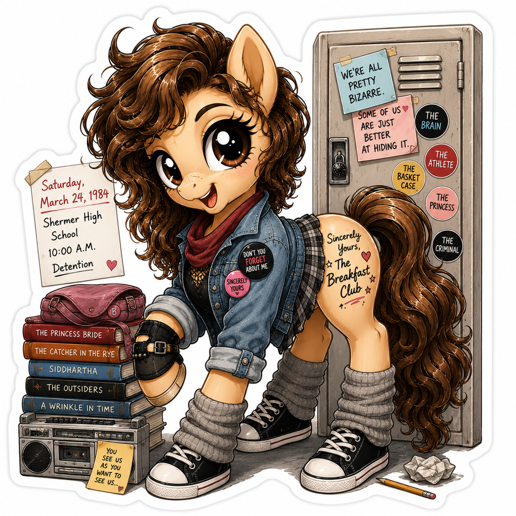 Don't You Forget About Me | The Breakfast Club Pony Vinyl Sticker