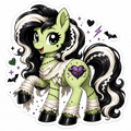 Born to Be Wild | Bride of Frankenstein Pony Vinyl Sticker