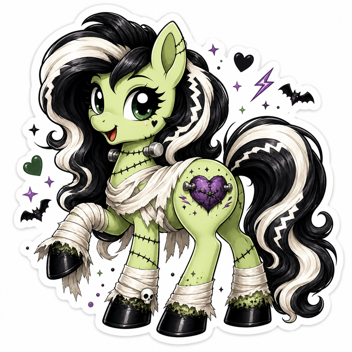 Born to Be Wild | Bride of Frankenstein Pony Vinyl Sticker