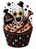 Art the Clown Cupcake Sticker