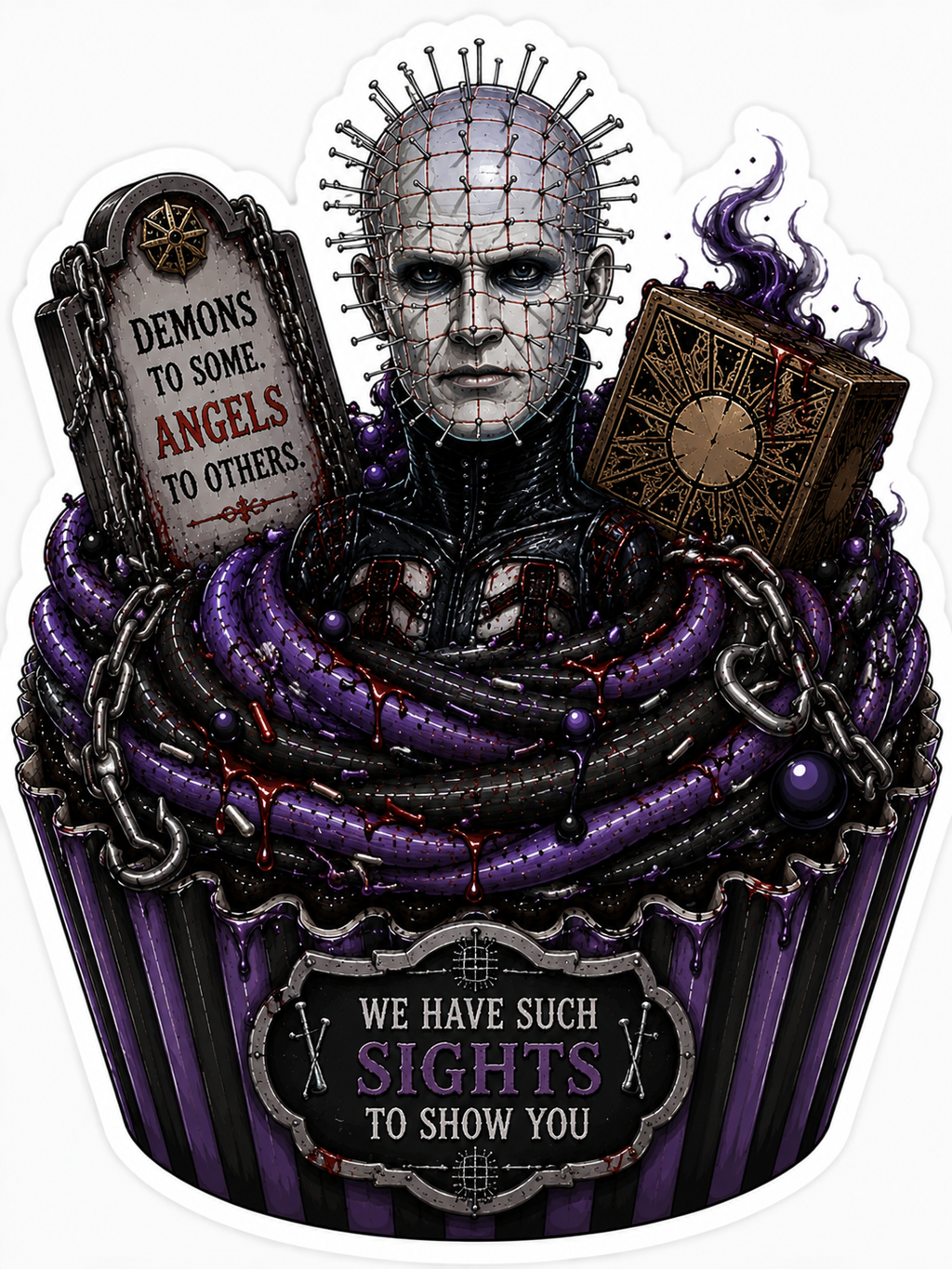 Pinhead Cupcake Sticker