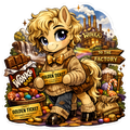 I've Got a Golden Ticket | Charlie Bucket Pony Vinyl Sticker