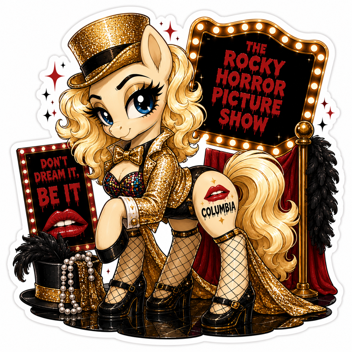 Dazzle 'Em | Columbia Pony Vinyl Sticker