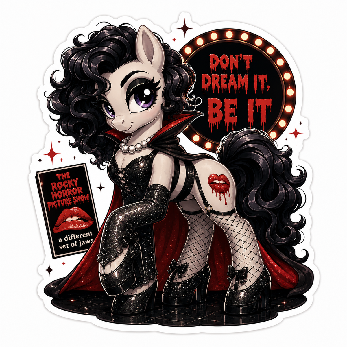 Don't Dream It, Be It | Dr. Frank-N-Furter Pony Vinyl Sticker