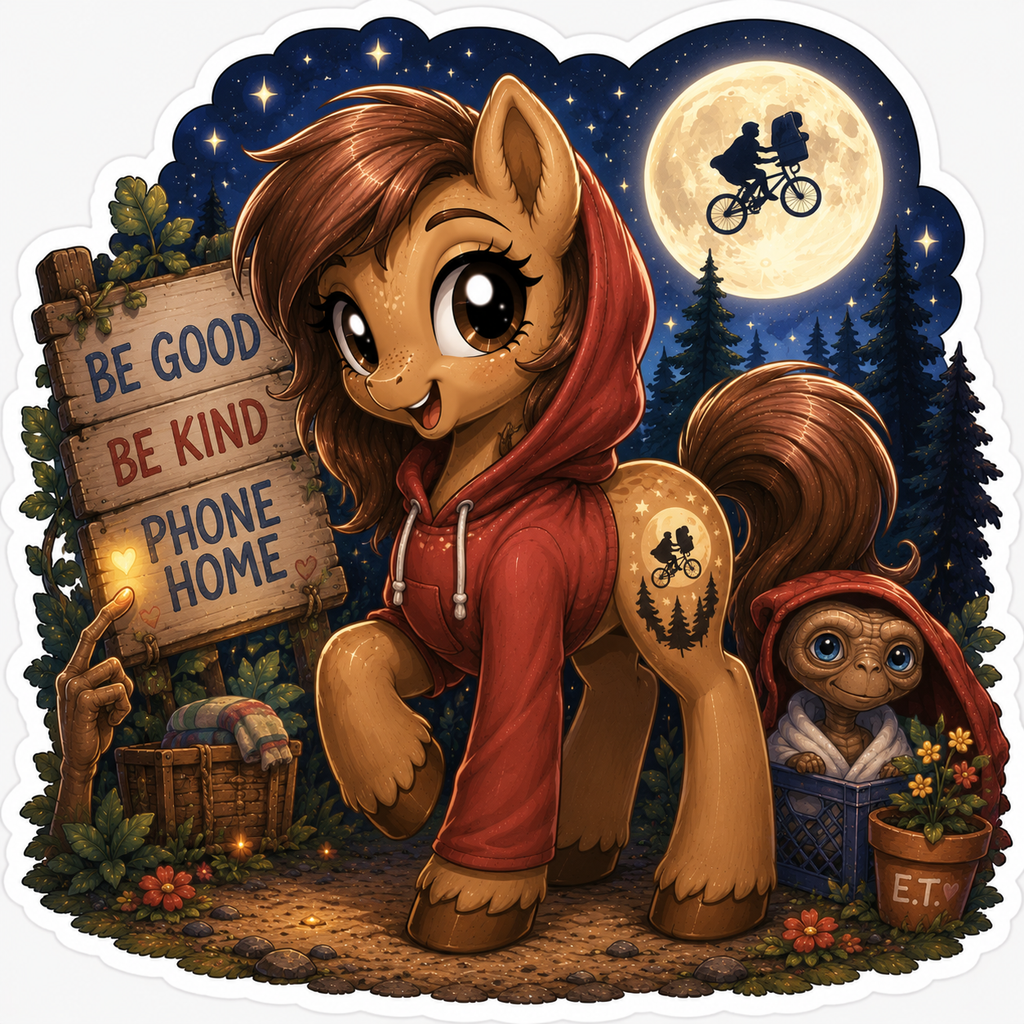 Be Good. Be Kind. Phone Home. | E.T. Pony Vinyl Sticker