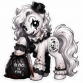 Silence Is Fine | Art the Clown Pony Vinyl Sticker