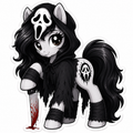 What's Your Favorite Scary Movie? | Ghostface Pony Vinyl Sticker