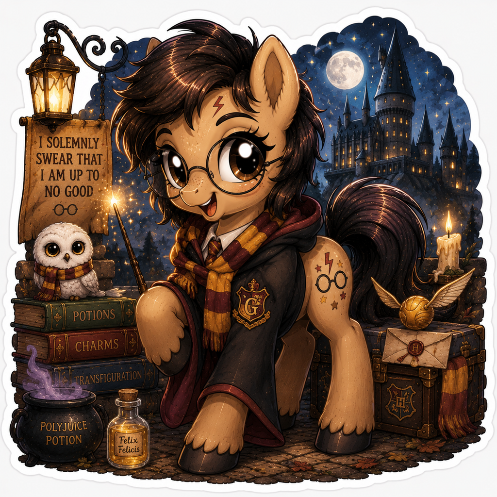 I Solemnly Swear That I Am Up to No Good | Harry Potter Pony Vinyl Sticker