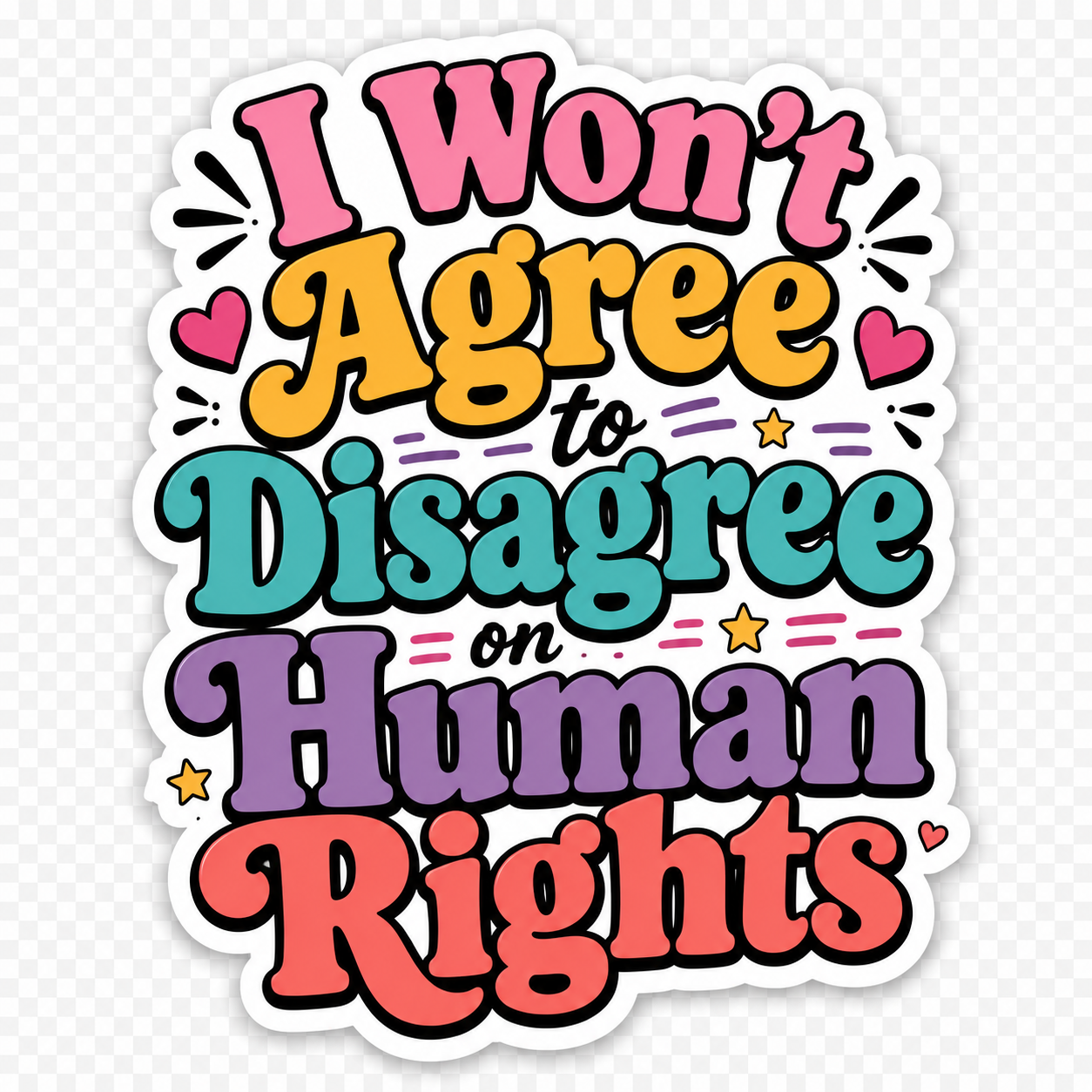 I Won't Agree To Disagree on Human Rights