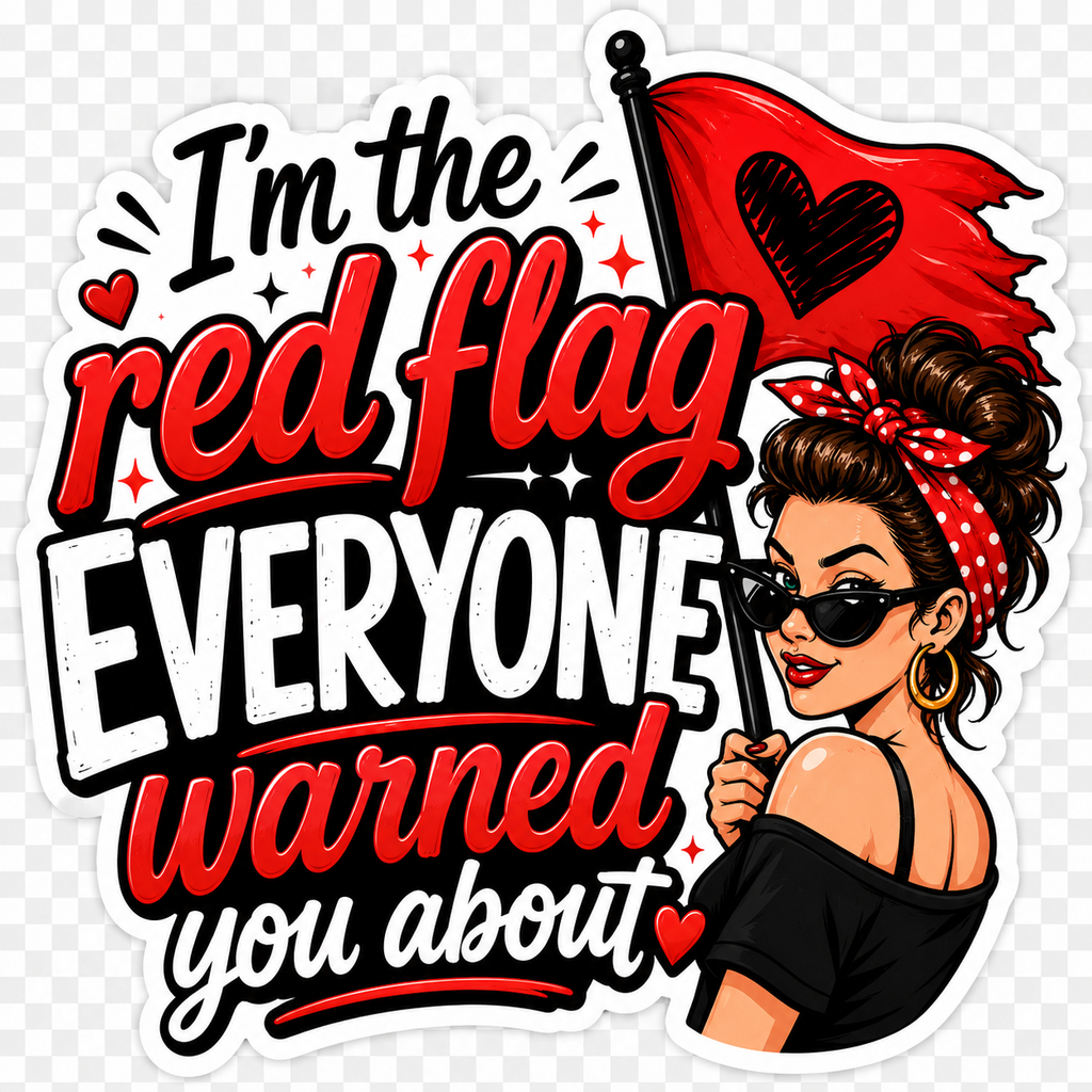 I'm The Red Flag Everyone Warned You About Sticker