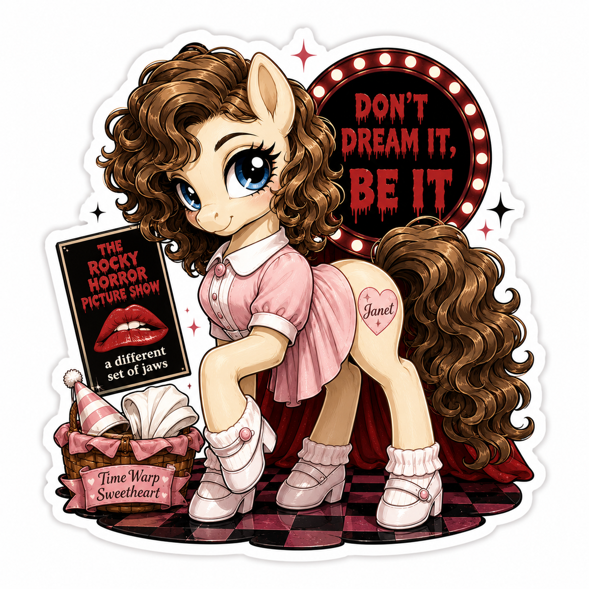 Time Warp Sweetheart | Janet Pony Vinyl Sticker