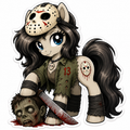 Ki Ki Ki Ma Ma Ma | Jason Voorhees Pony Vinyl Sticker
