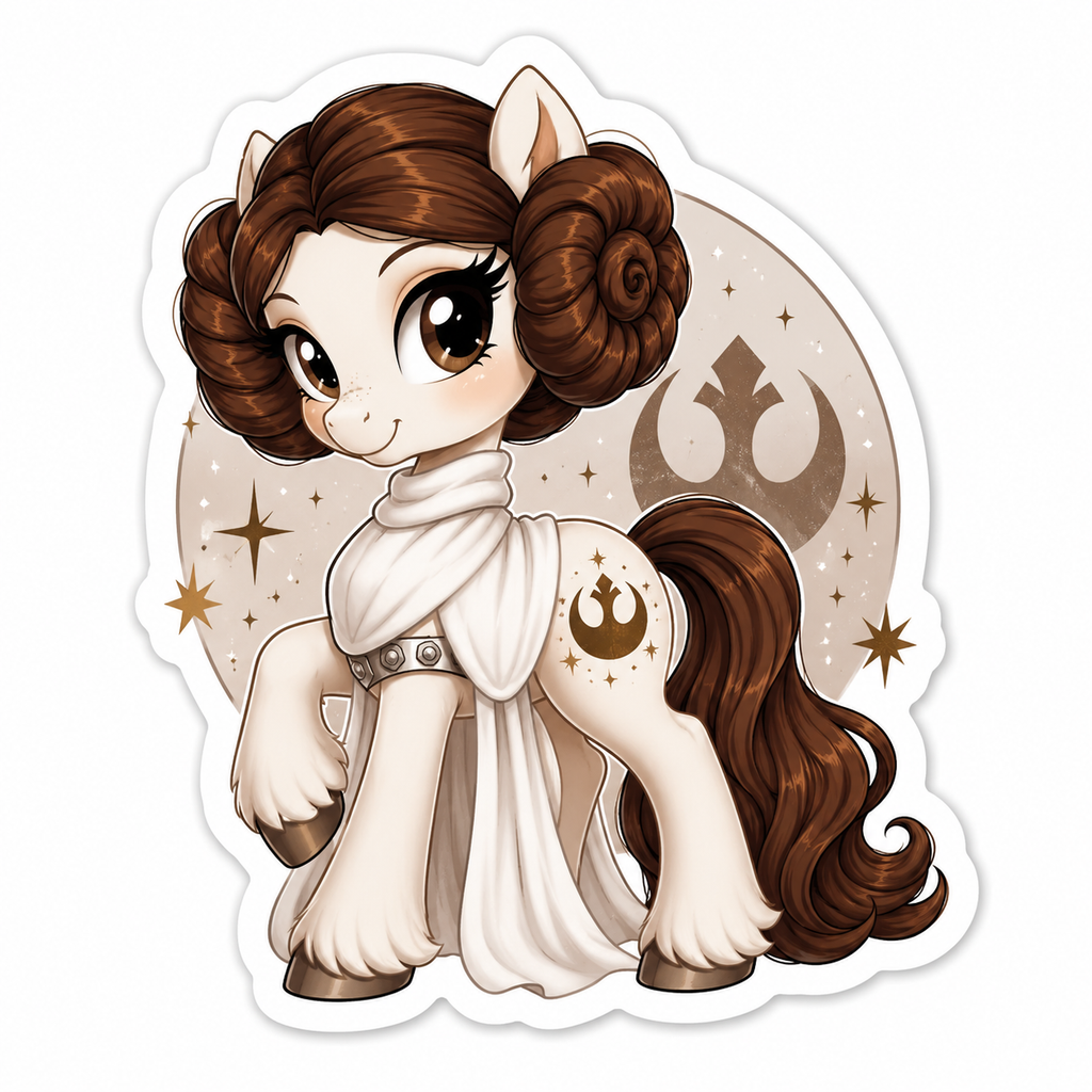 Hope of the Rebellion | Princess Leia Pony Vinyl Sticker