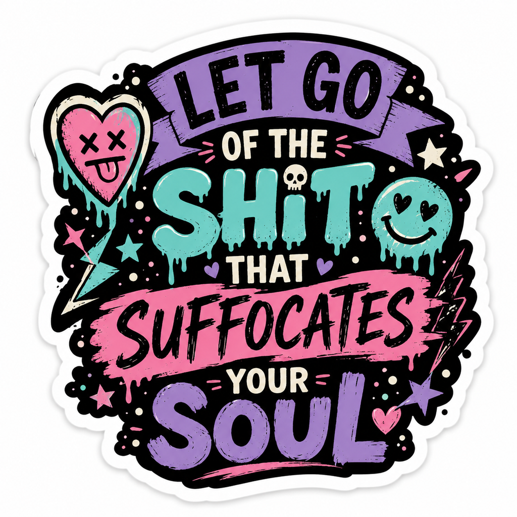 Let Go Of The Sh*t That Suffocates Your Soul Sticker