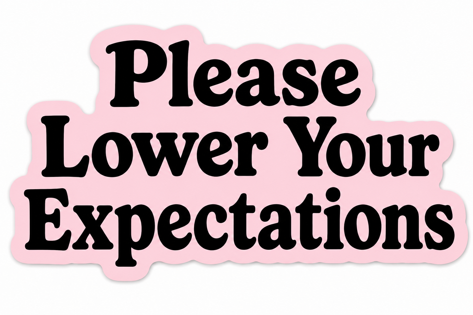 Please Lower Your Expectations Sticker