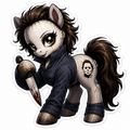 He Walks. He Stalks. | Michael Myers Pony Vinyl Sticker