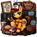 I Don't Have Time for School, I Watch TV! | Mike Teavee Pony Vinyl Sticker