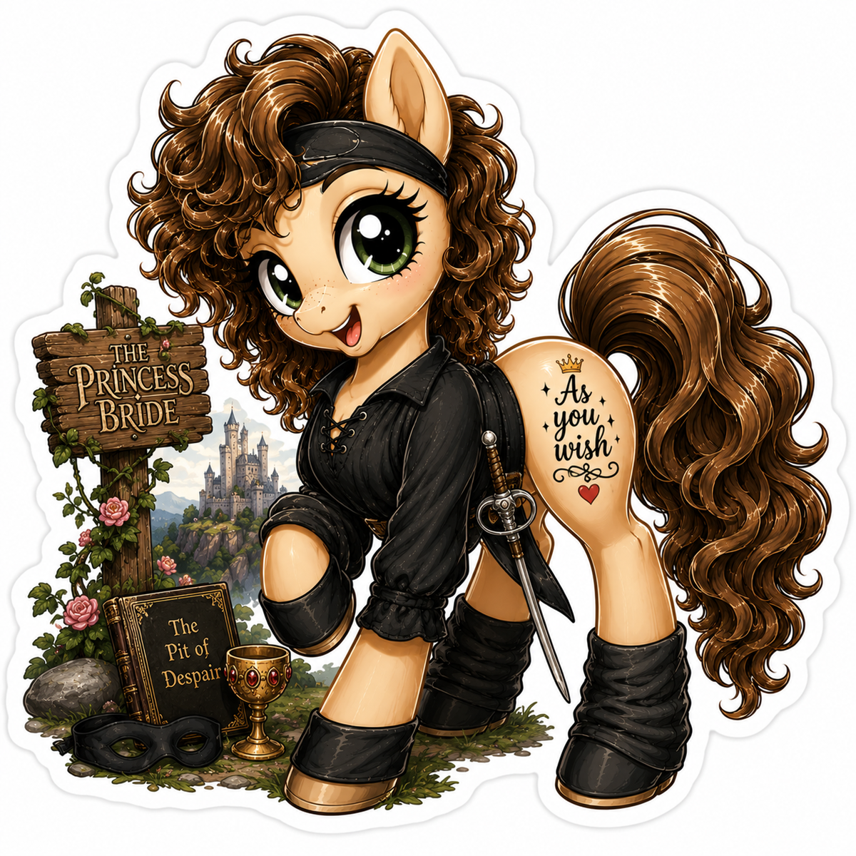 As You Wish | The Princess Bride Pony Vinyl Sticker