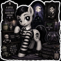 A Little Darkness Never Hurt Anyone | Pugsley Addams Pony Vinyl Sticker
