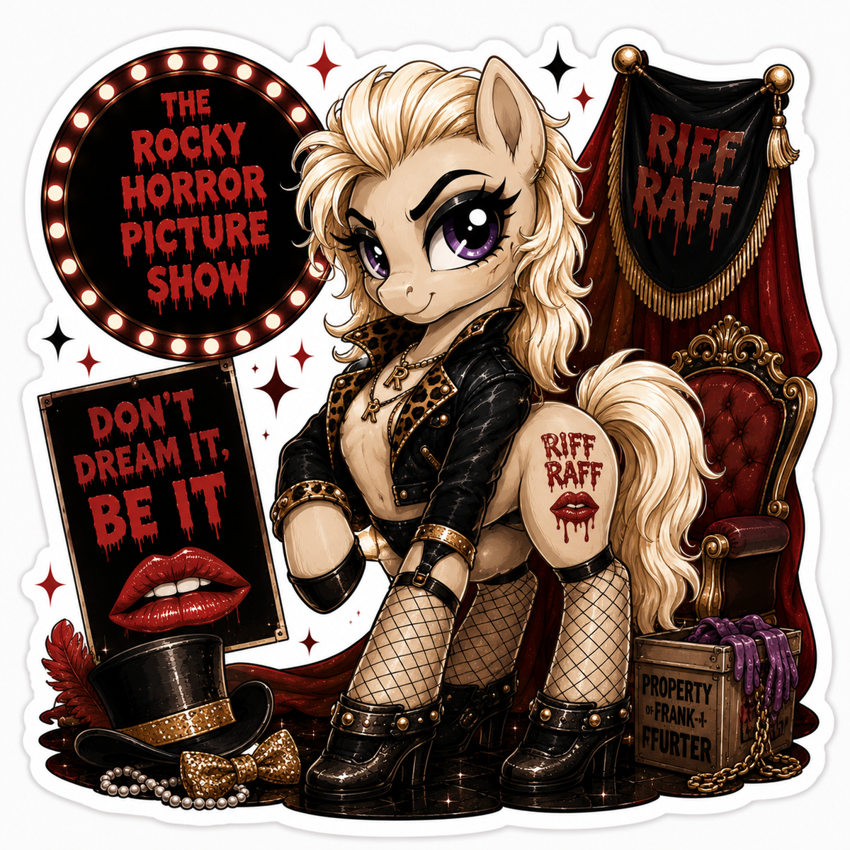 Riff Raff | The Rocky Horror Picture Show Pony Vinyl Sticker