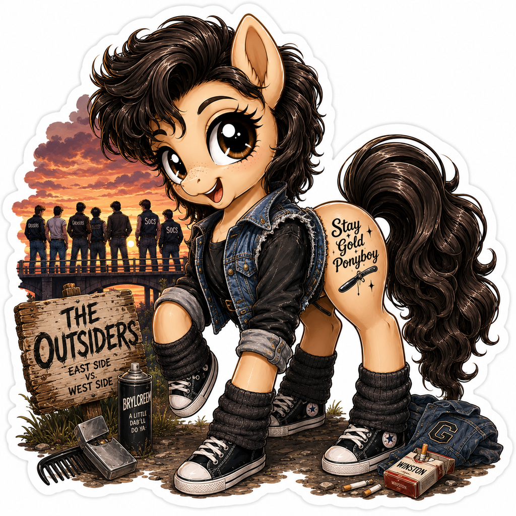 Stay Gold, Ponyboy | The Outsiders Pony Vinyl Sticker